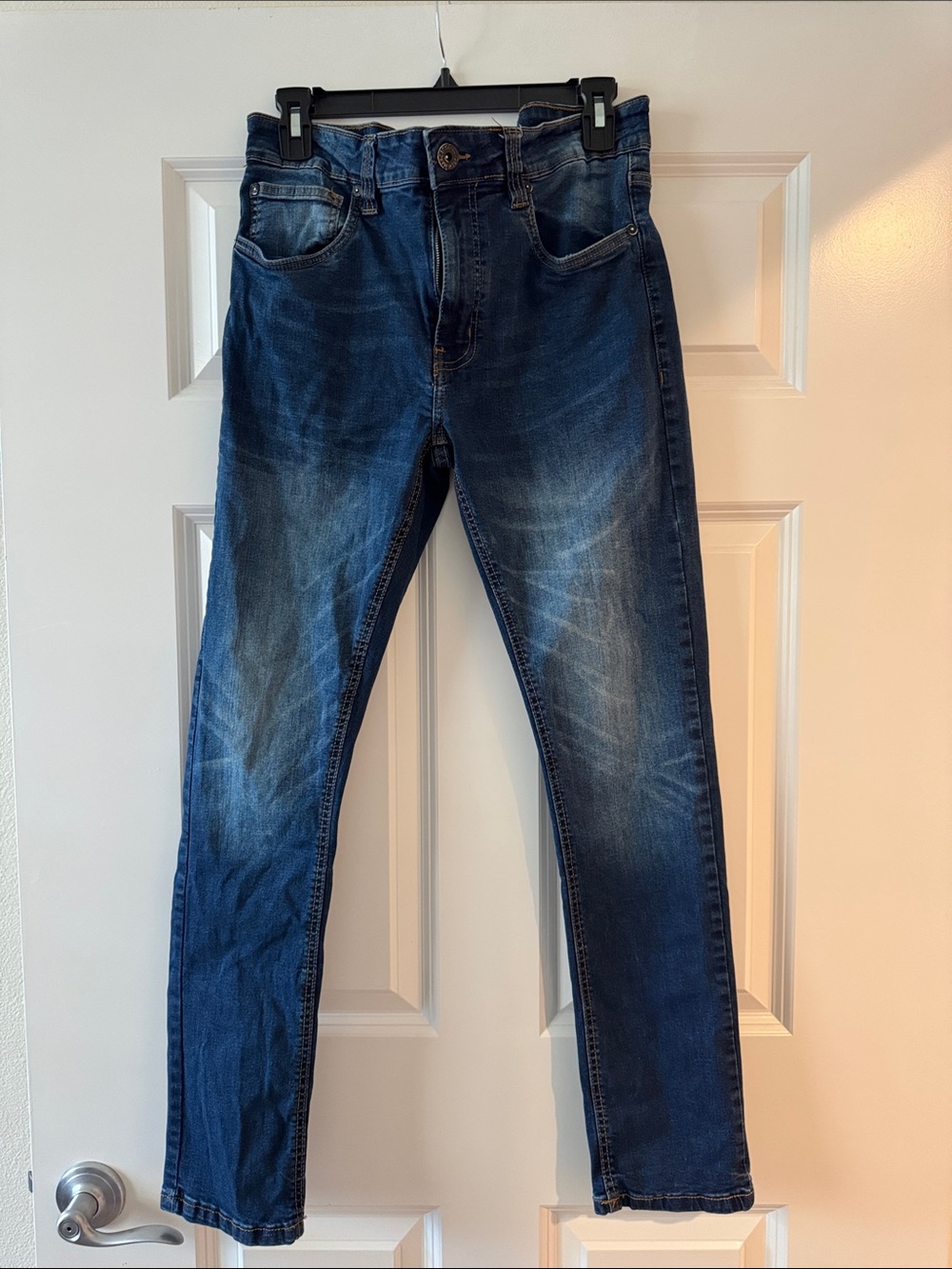 Marc Ecko Men's Dark Blue Slim Straight Jeans